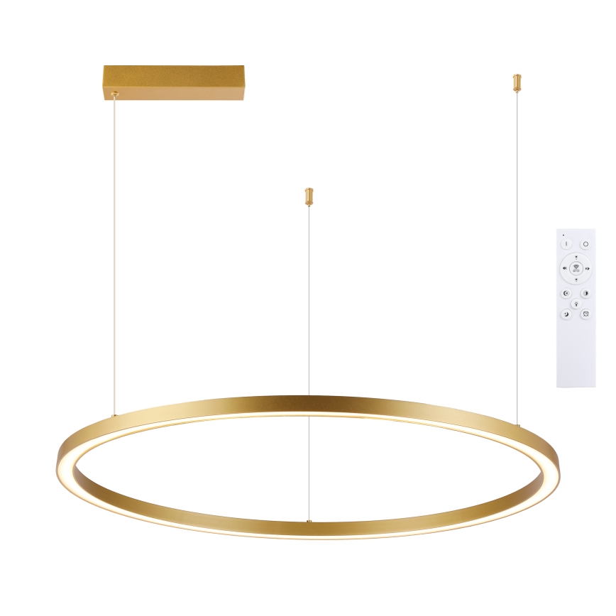 Brilagi - Zatemnljiv lestenec na kablu PORTOFINO LED/60W/230V 3000-6000K, premer 80 cm, zlata + daljinski upravljalnik