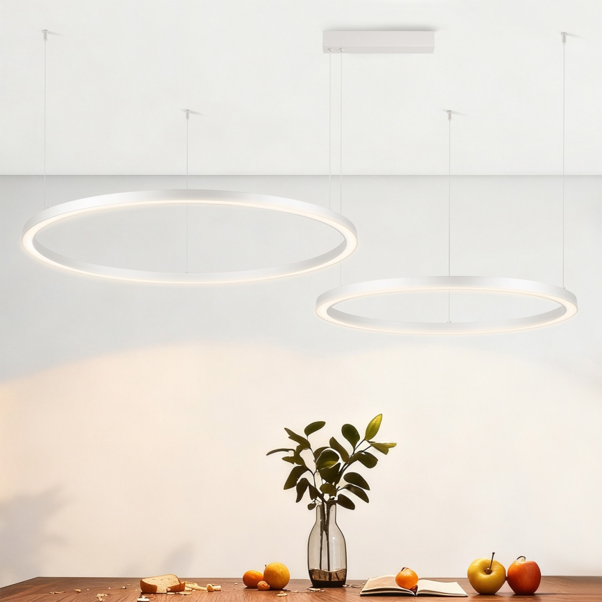 Brilagi - zatemnjevalni LED lestenec na kablu PORTOFINO LED/98W/230V 3000-6000K srebrn + daljinski upravljalnik