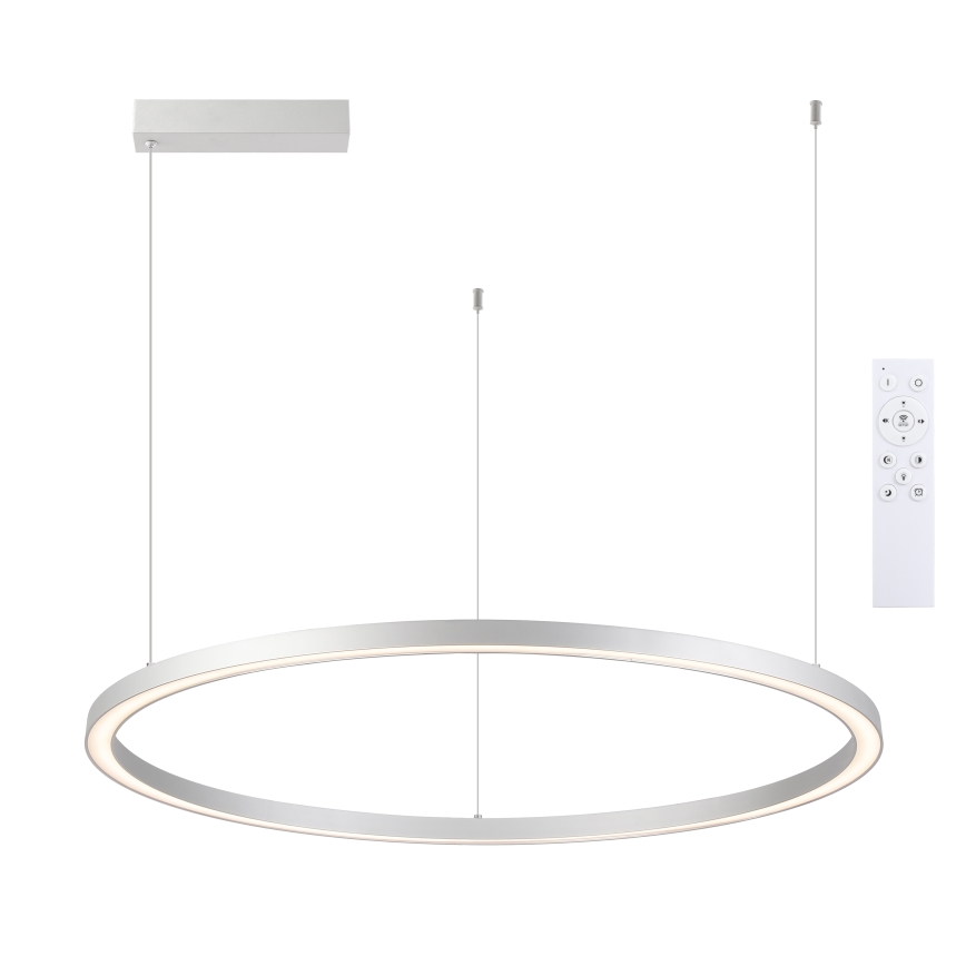 Brilagi - zatemnjevalni LED lestenec na kablu PORTOFINO LED/98W/230V 3000-6000K srebrn + daljinski upravljalnik