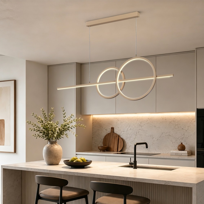 BRILAGI - LED zatemljiv lestenec na kablu SIGNATURE LED/53W/230V 3000-6000K 120 cm bež+ daljinsko upravljanje