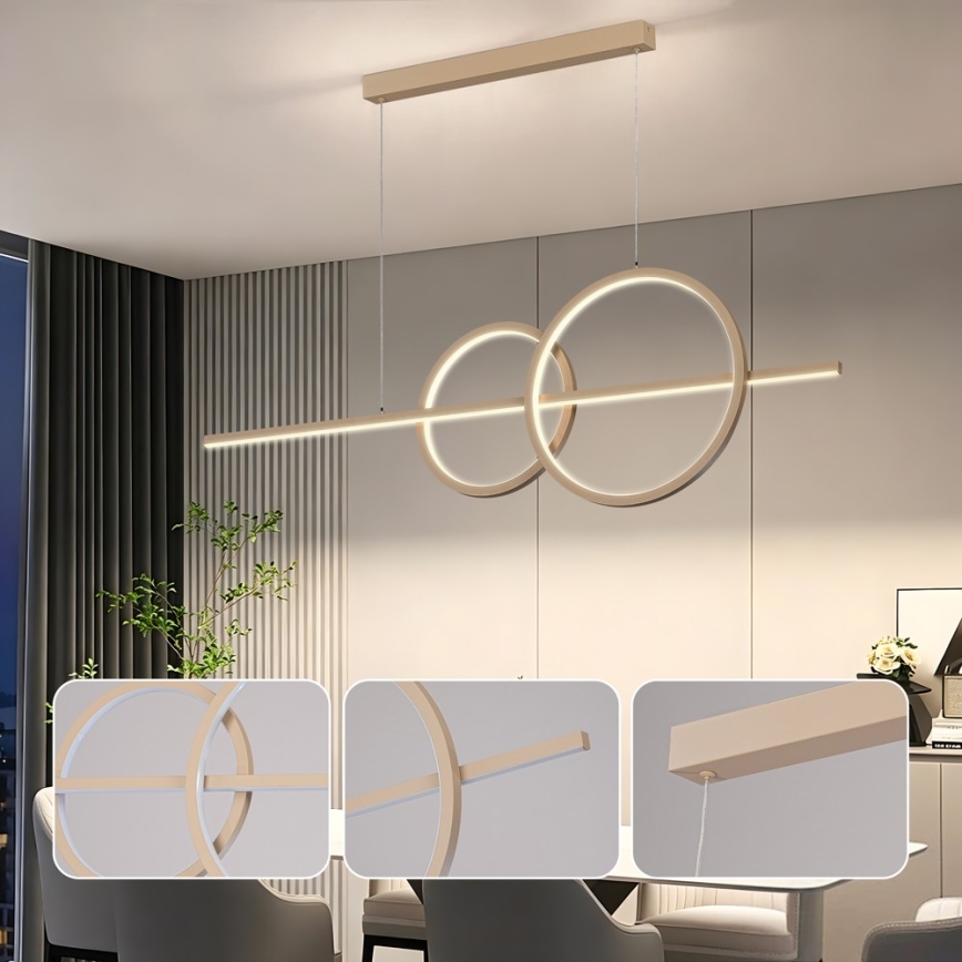 BRILAGI - LED zatemljiv lestenec na kablu SIGNATURE LED/53W/230V 3000-6000K 120 cm bež+ daljinsko upravljanje