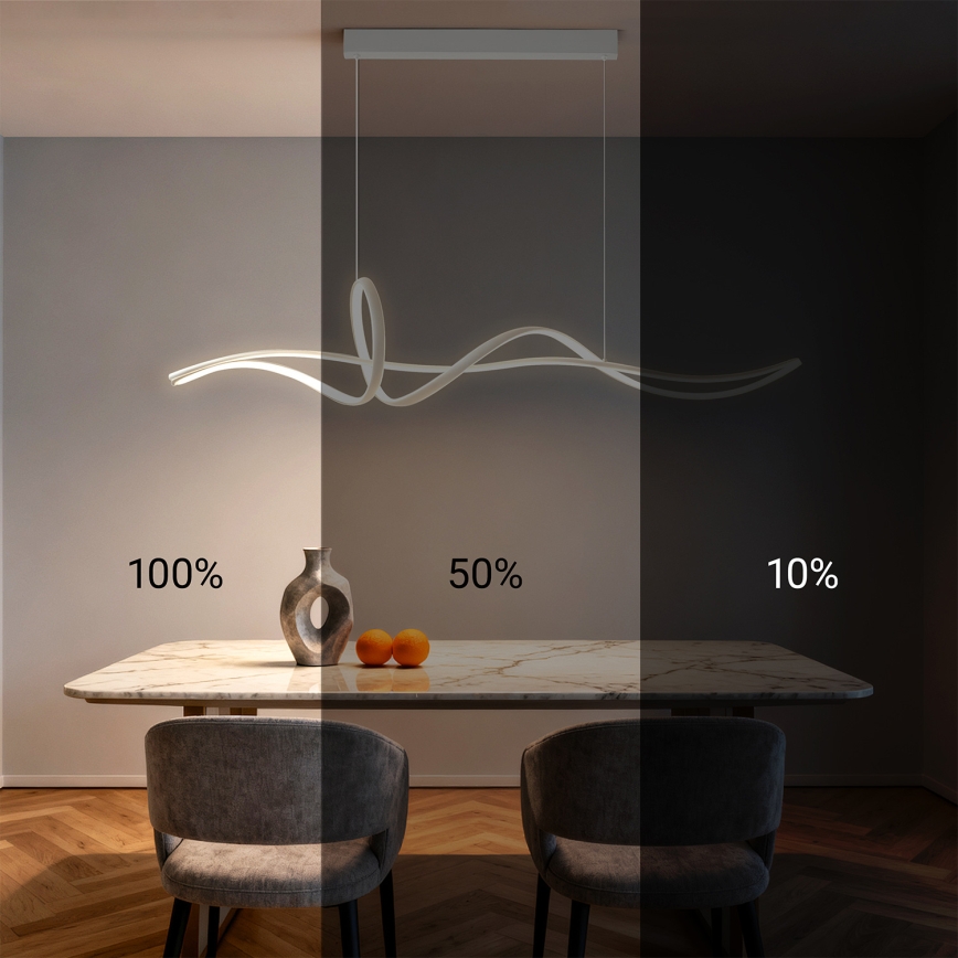 Brilagi - LED lestenec na kablu SIGNATURE z nastavljivo zatemnitvijo LED/55W/230V 3000–6000K 120x23 cm bel + daljinski upravljalnik