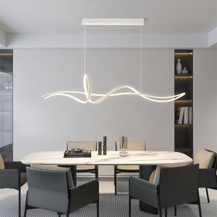 Brilagi - LED lestenec na kablu SIGNATURE z nastavljivo zatemnitvijo LED/55W/230V 3000–6000K 120x23 cm bel + daljinski upravljalnik