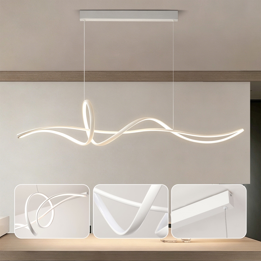 Brilagi - LED lestenec na kablu SIGNATURE z nastavljivo zatemnitvijo LED/55W/230V 3000–6000K 120x23 cm bel + daljinski upravljalnik