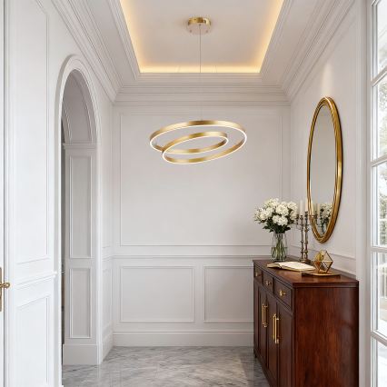 Brilagi - LED zatemljiv lestenec na kablu TWISTER LED/48W/230V 3000-6000K premer 50 cm zlata + z daljinskim upravljalnikom