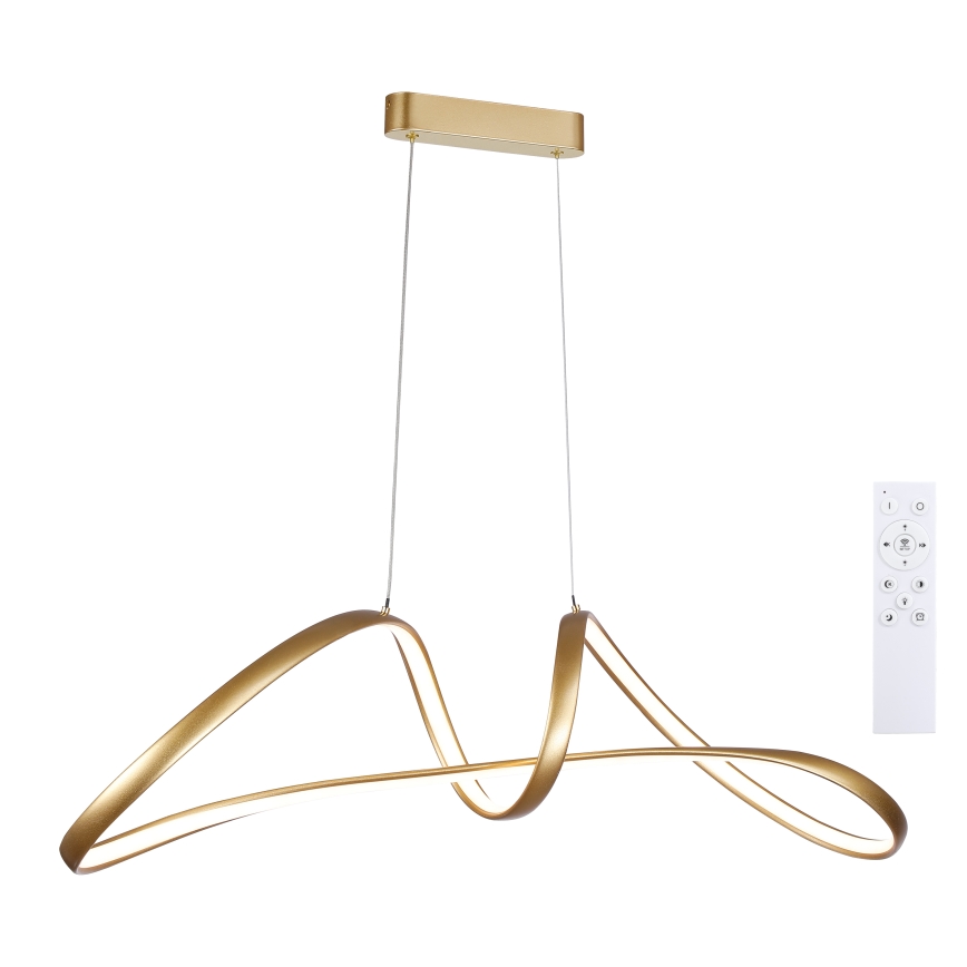 Brilagi - zatemljiv LED viseči lestenec na kablu TWISTER LED/60W/230V 3000-6000K zlata + daljinski upravljalnik