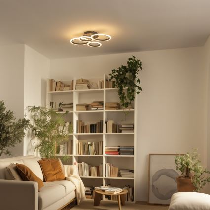 Brilagi - zatemnjevalna LED pritrjena stropna svetilka ORBITS LED/50W/230V 3000-6500K črna + daljinski upravljalnik