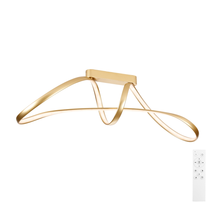 Brilagi - LED zatemljiv nadometni stropni lestenec TWISTER LED/60W/230V 3000-6000K zlata + daljinski upravljalnik