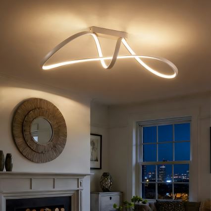 Brilagi - LED zatemnjiv pritrjen lestenec TWISTER LED/60W/230V 3000-6000K bež + daljinski upravljalnik