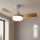Brilagi - LED Zatemljiv stropni ventilator LED/34W/230V 106 cm bela/rjava + daljinski upravljalnik