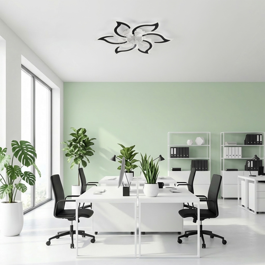 Brilagi - LED zatemljiv stropni ventilator LED/34W/230V 3000-6500K premer 83 cm črn + daljinski upravljalnik