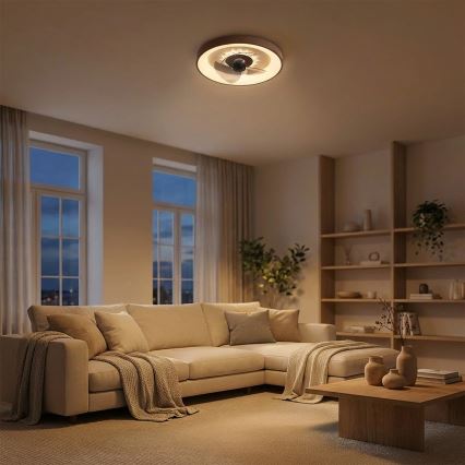 Brilagi - LED zatemljiv stropni ventilator LED/34W/230V 3000-6500K premer 46 cm, rjave barve + daljinski upravljalnik