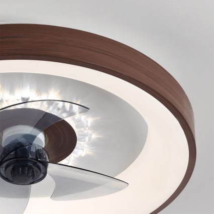 Brilagi - LED zatemljiv stropni ventilator LED/34W/230V 3000-6500K premer 46 cm, rjave barve + daljinski upravljalnik