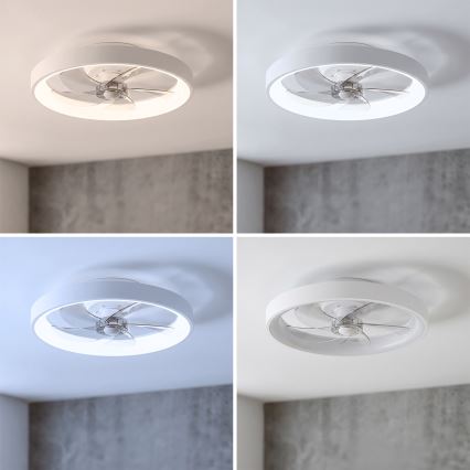 Brilagi - LED zatemnjevalni stropni ventilator LED/34W/230V, premer 50 cm, bel + daljinski upravljalnik