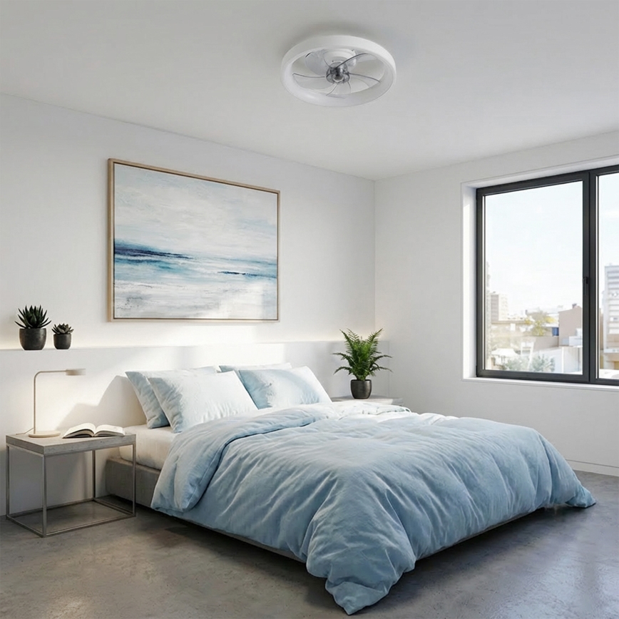 Brilagi - LED zatemnjevalni stropni ventilator LED/34W/230V, premer 50 cm, bel + daljinski upravljalnik