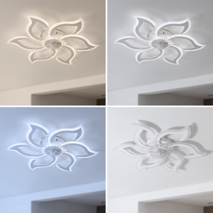 Brilagi - LED zatemnljiv stropni ventilator LED/34W/230V premer 83 cm bela + daljinski upravljalnik