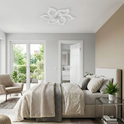 Brilagi - LED zatemnljiv stropni ventilator LED/34W/230V premer 83 cm bela + daljinski upravljalnik