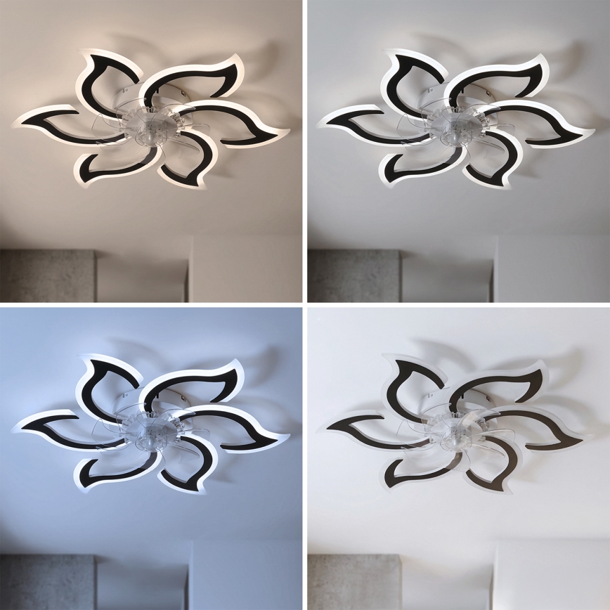 Brilagi - zatemnljiv stropni ventilator z LED, 34 W, 230 V, premer 83 cm, črn + daljinski upravljalnik