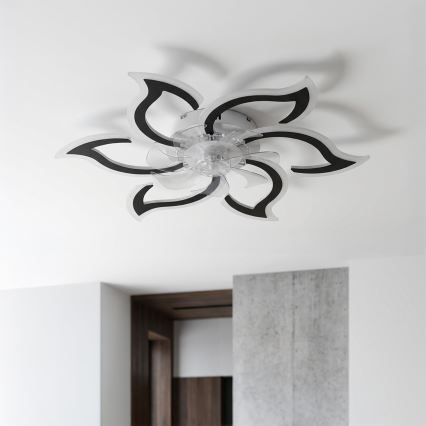 Brilagi - zatemnljiv stropni ventilator z LED, 34 W, 230 V, premer 83 cm, črn + daljinski upravljalnik