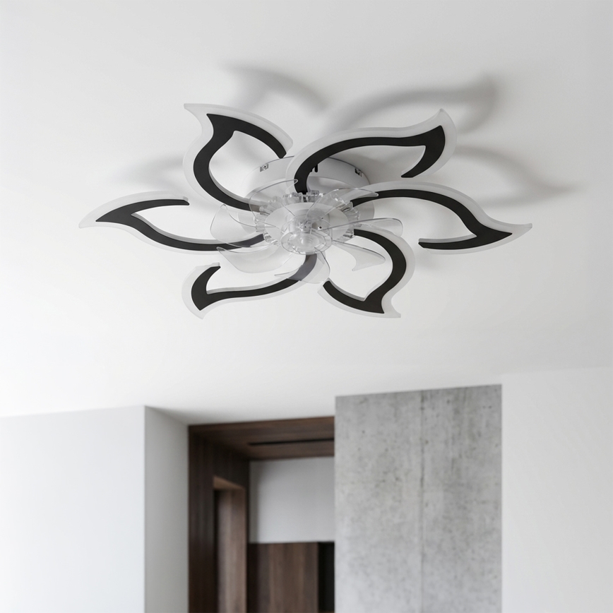 Brilagi - zatemnljiv stropni ventilator z LED, 34 W, 230 V, premer 83 cm, črn + daljinski upravljalnik