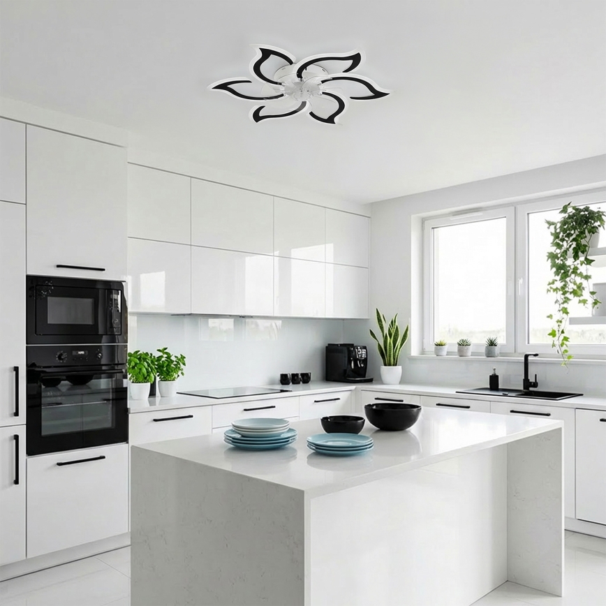 Brilagi - zatemnljiv stropni ventilator z LED, 34 W, 230 V, premer 83 cm, črn + daljinski upravljalnik