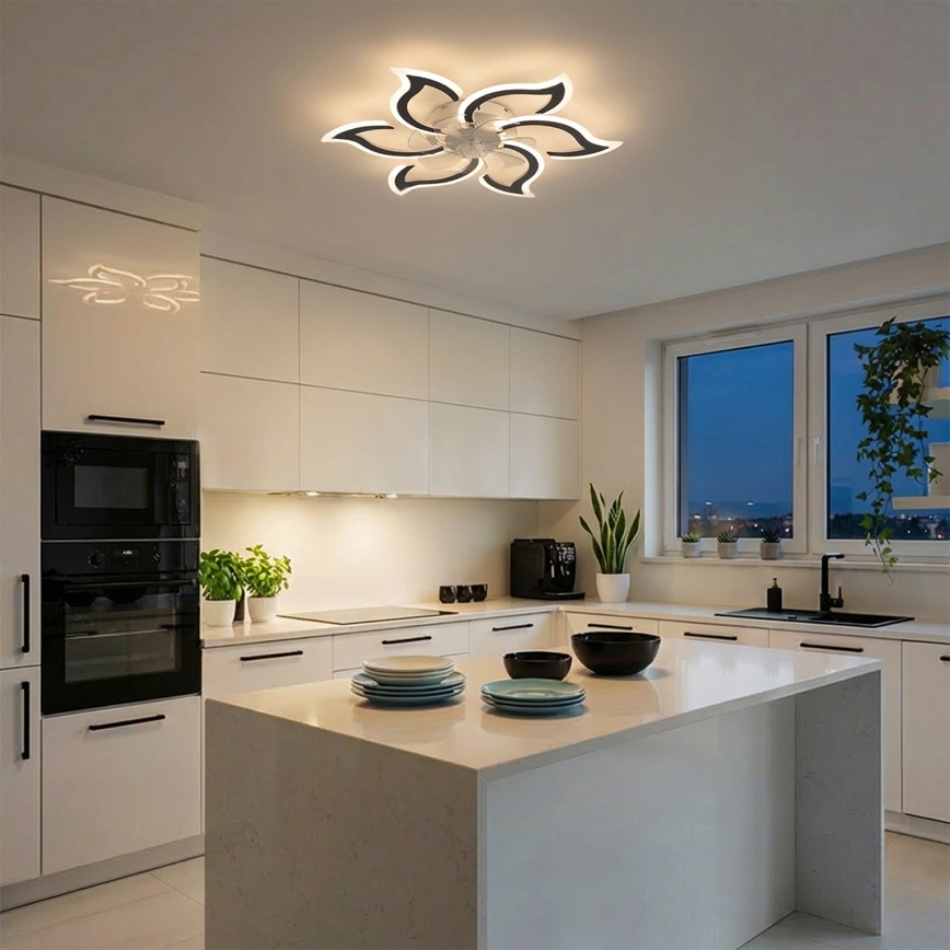 Brilagi - zatemnljiv stropni ventilator z LED, 34 W, 230 V, premer 83 cm, črn + daljinski upravljalnik