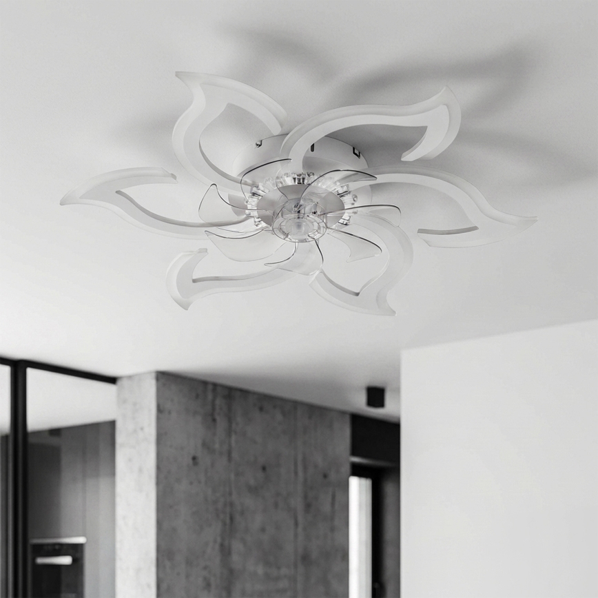 Brilagi - LED zatemljiv stropni ventilator LED/34W/230V 3000-6500K premer 83 cm bel + daljinski upravljalnik