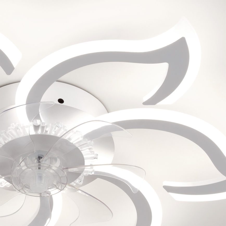 Brilagi - LED zatemljiv stropni ventilator LED/34W/230V 3000-6500K premer 83 cm bel + daljinski upravljalnik
