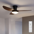 Brilagi - LED zatemljiv stropni ventilator LED/38W/230V 3000-6500K premer 100 cm črna/rjava + daljinski upravljalnik