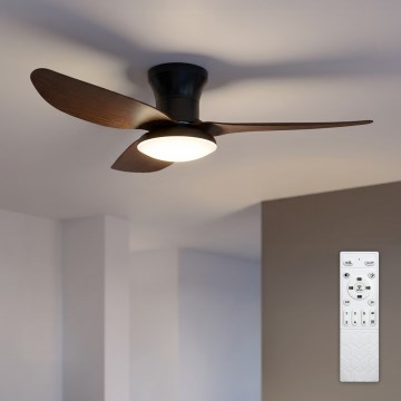 Brilagi - LED zatemljiv stropni ventilator LED/38W/230V 3000-6500K premer 100 cm črna/rjava + daljinski upravljalnik