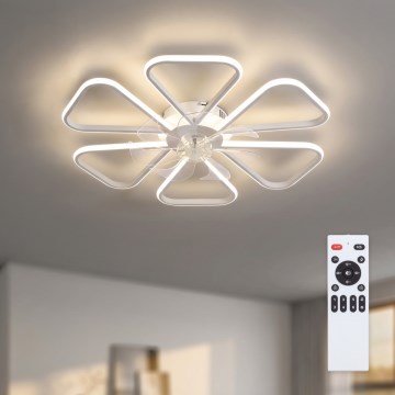 Brilagi - LED zatemljiv stropni ventilator LED/38W/230V premer 76 cm bela + daljinski upravljalnik