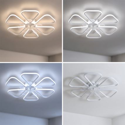 Brilagi - LED zatemljiv stropni ventilator LED/38W/230V 3000-6500K premer 76 cm bel + daljinski upravljalnik