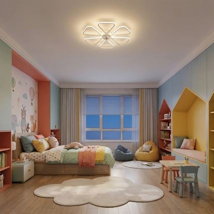 Brilagi - LED zatemljiv stropni ventilator LED/38W/230V 3000-6500K premer 76 cm bel + daljinski upravljalnik