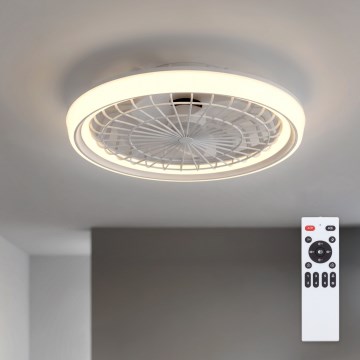 Brilagi - LED zatemljiv stropni ventilator LED/40W/230V, premer 48 cm, bela + daljinski upravljalnik
