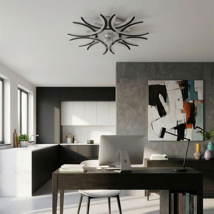 Brilagi - LED zatemljiv stropni ventilator LED/70W/230V premer 76 cm črn + daljinski upravljalnik