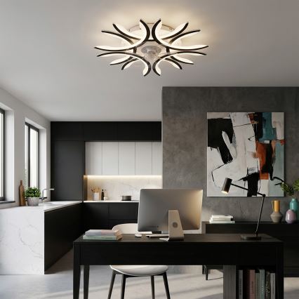 Brilagi - LED zatemljiv stropni ventilator LED/70W/230V premer 76 cm črn + daljinski upravljalnik