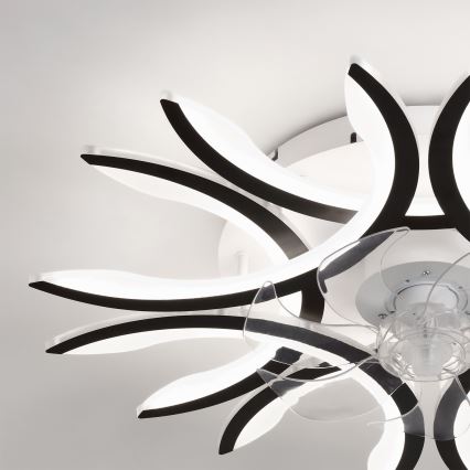Brilagi - LED zatemljiv stropni ventilator LED/70W/230V premer 76 cm črn + daljinski upravljalnik