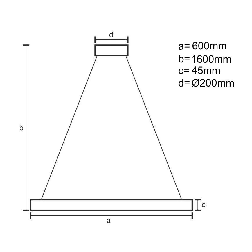 Brilagi - LED zatemnljiv lestenec na kablu CIRCLE LED/85W/230V 3000-6500K premer 60 cm črna/zlata + daljinski upravljalnik