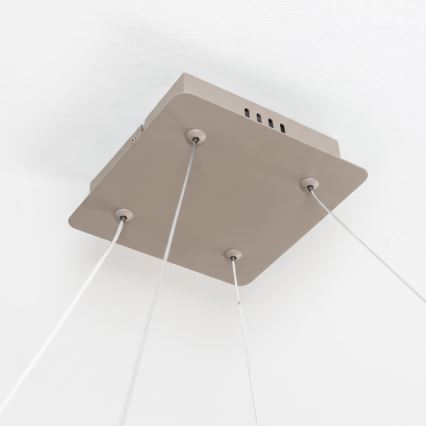 BRILAGI - LED zatemnjevalni lestenec na kablu FALCON SLIM LED/50W/230V 3000-6500K 50x50 cm bež + daljinski upravljalnik
