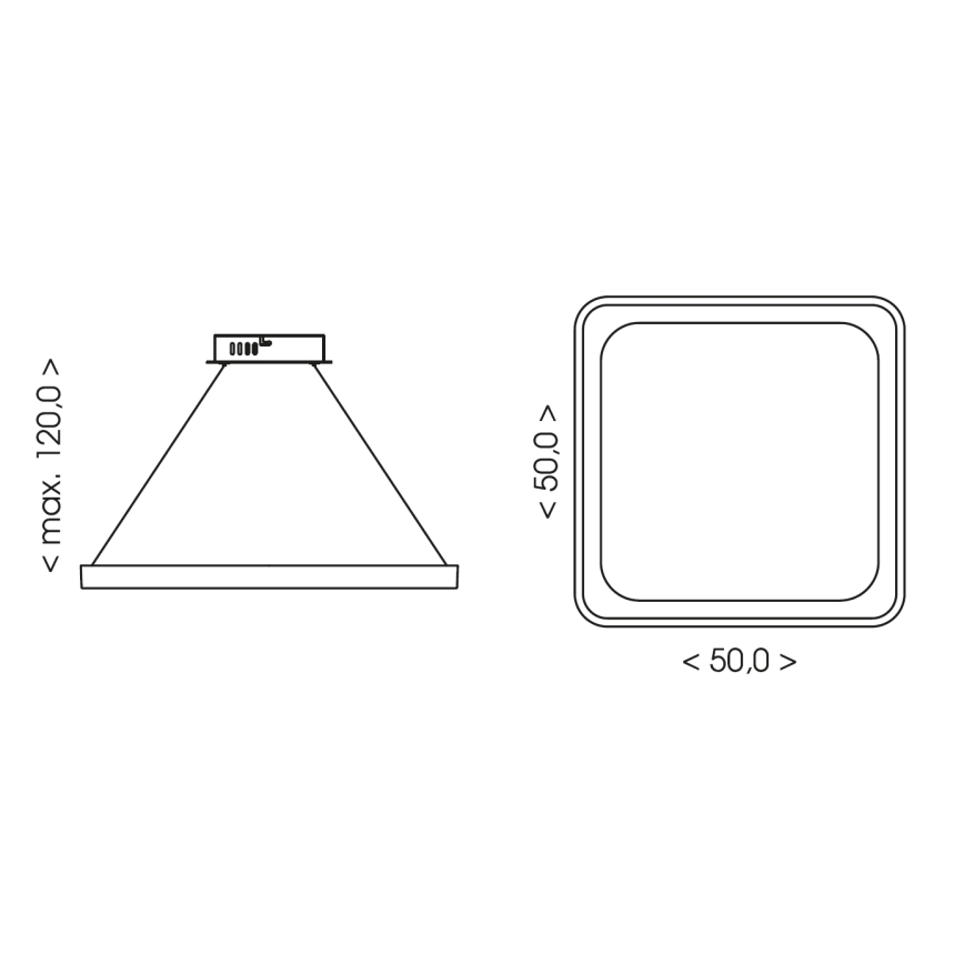 BRILAGI - LED zatemnjevalni lestenec na kablu FALCON SLIM LED/50W/230V 3000-6500K 50x50 cm bež + daljinski upravljalnik
