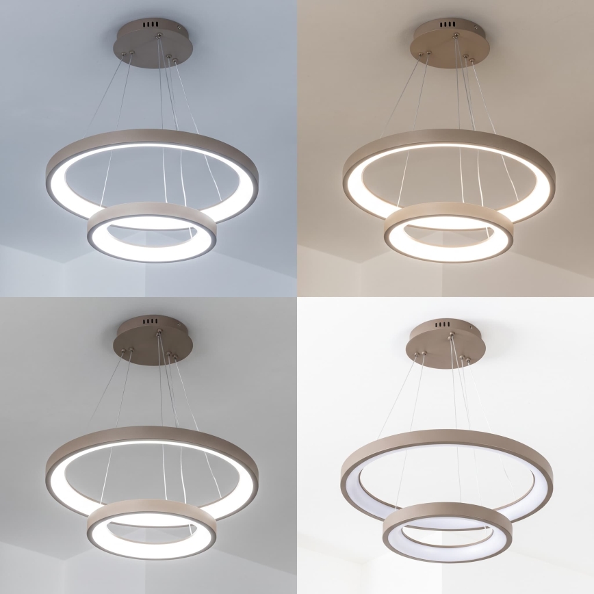 BRILAGI - LED zatemnjiv viseči lestenec na kablu FALCON SLIM LED/68W/230V 3000-6500K Ø 50 cm bež + daljinski upravljalnik