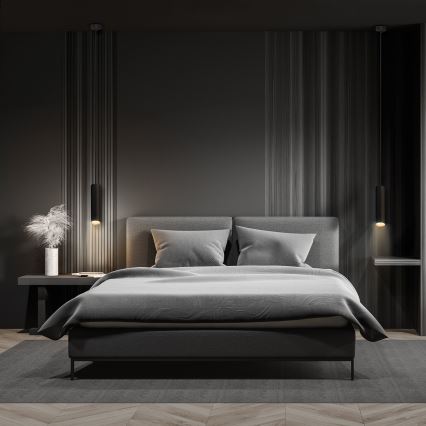 Brilagi - LED RGBW zatemljiv viseči lestenec na kablu SELE 1xGU10/6W/230V 3000K črna/zlata + daljinski upravljalnik