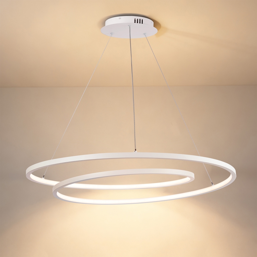 Brilagi - LED zatemljiv lestenec na kablu TWISTER LED/105W/230V 3000-6000K premer 100 cm bela + daljinski upravljalnik