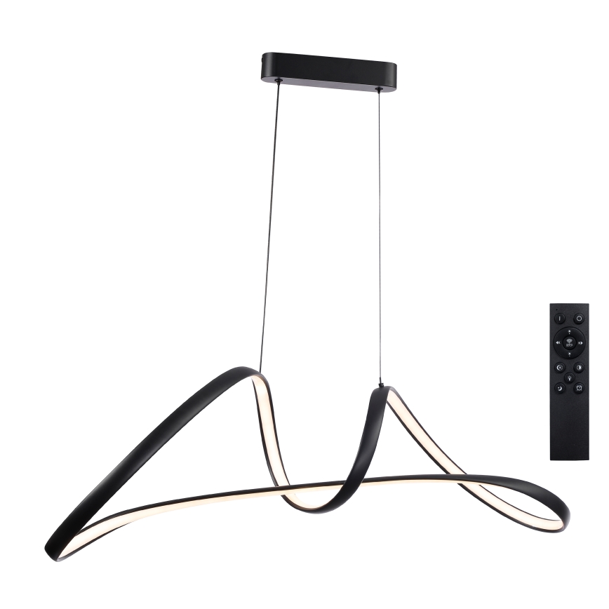 Brilagi - LED zatemljiv lestenec na žici TWISTER LED/60W/230V 3000-6000K črna + daljinski upravljalnik