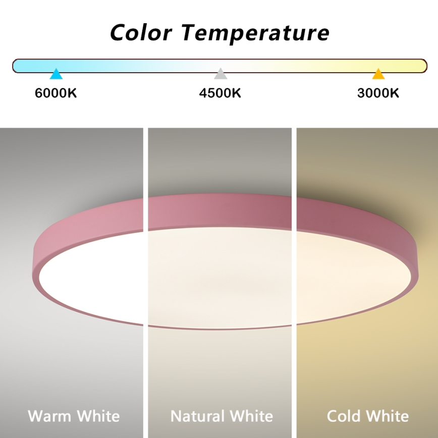 Brilagi - Zatemnjevalna LED svetilka POOL SMART LED/128W/230V, premer 100 cm, Wi-Fi Tuya + daljinsko upravljanje, rožnata