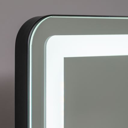 BRILAGI - LED zatemnljivo ličilno ogledalo CALIFORNIA LED/22W/230V 3000/4000/6500K 58x43 cm črna