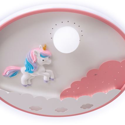 Brilagi - zatemnjevalna otroška stropna LED svetilka UNICORN LED/68W/230V 3000-6000K, premer 49 cm + daljinski upravljalnik