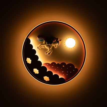 Brilagi - zatemnjevalna otroška stropna LED svetilka UNICORN LED/68W/230V 3000-6000K, premer 49 cm + daljinski upravljalnik