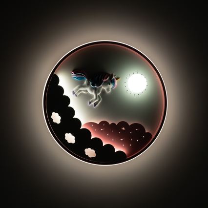 Brilagi - zatemnjevalna otroška stropna LED svetilka UNICORN LED/68W/230V 3000-6000K, premer 49 cm + daljinski upravljalnik