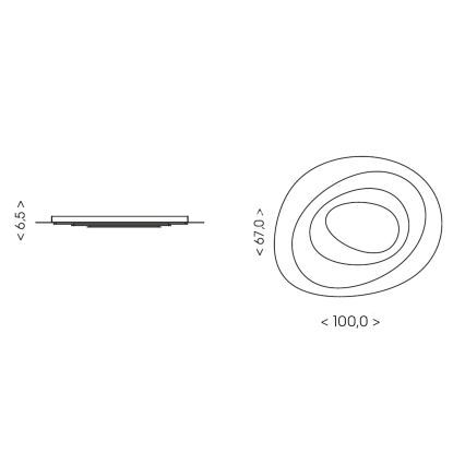 Brilagi - LED stropna svetilka z zatemnjevanjem MODERN MAXI LED/105W/230V 3000-6000K 83,5x100 cm + daljinski upravljalnik